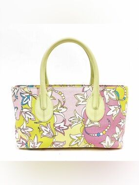Emilio Pucci Floral Canvas Tote Bag – Multicolor